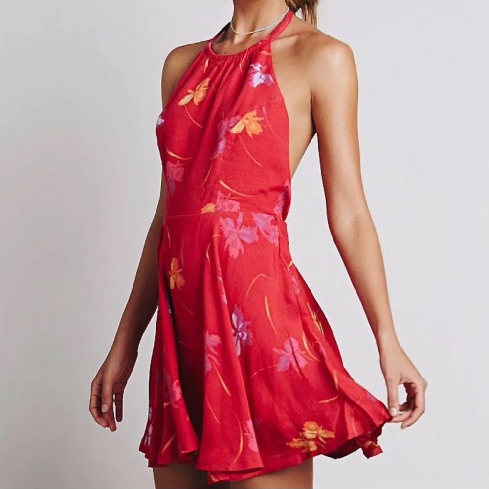 Free People Halter Backless Mini Dress Size 0